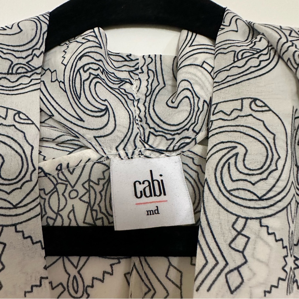 CAbi #3091 Scrollwork Pullover Sleeveless Tunic Tank Blouse - Picture 5 of 8